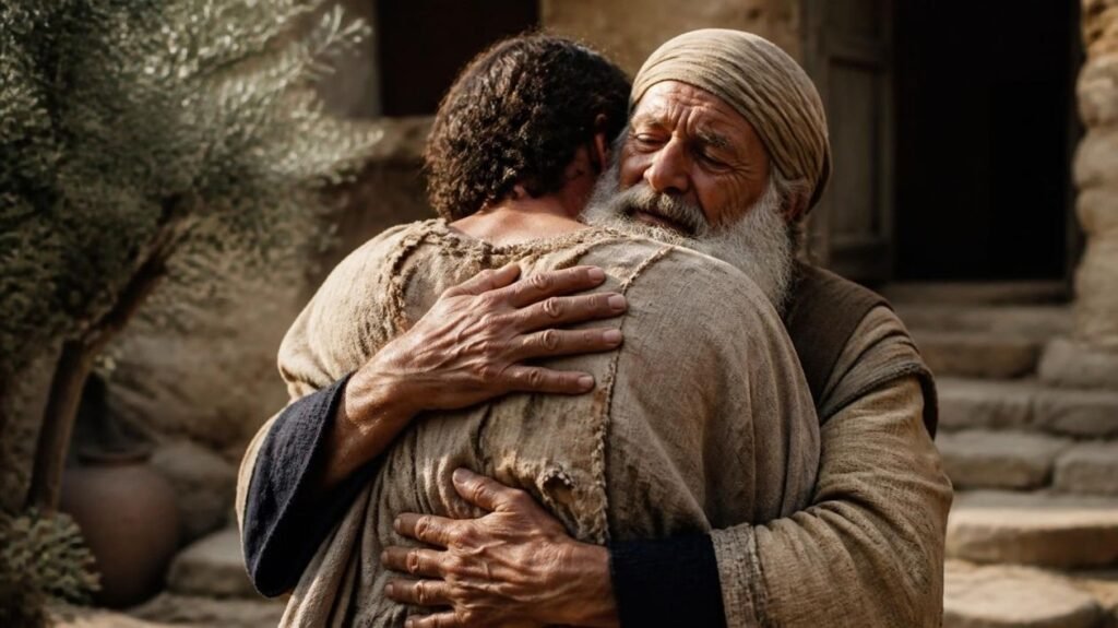 The prodigal son returned home to the father