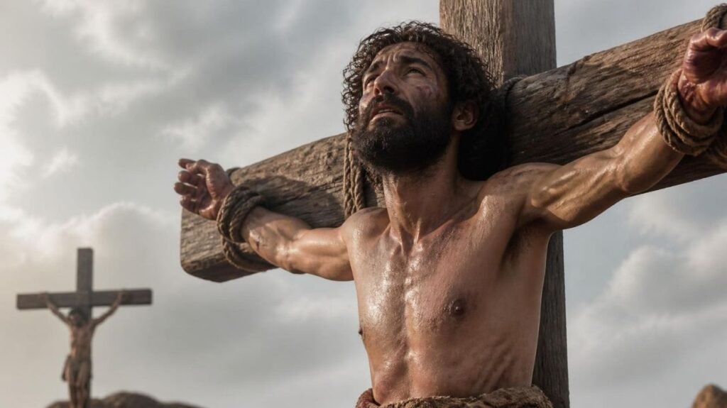 The thief on the cross with jesus